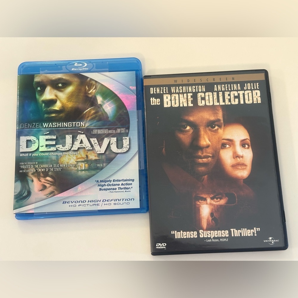 Denzel Washington - 2 DVD’s Deja Vu Blu-ray Disc & The Bone Collector